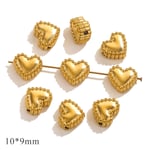 Gold color / 1 Piece Simple Classic Style HeartShape Stainless Steel  Gold Color Women's Pendant Picture9